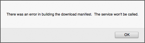 error building manifest